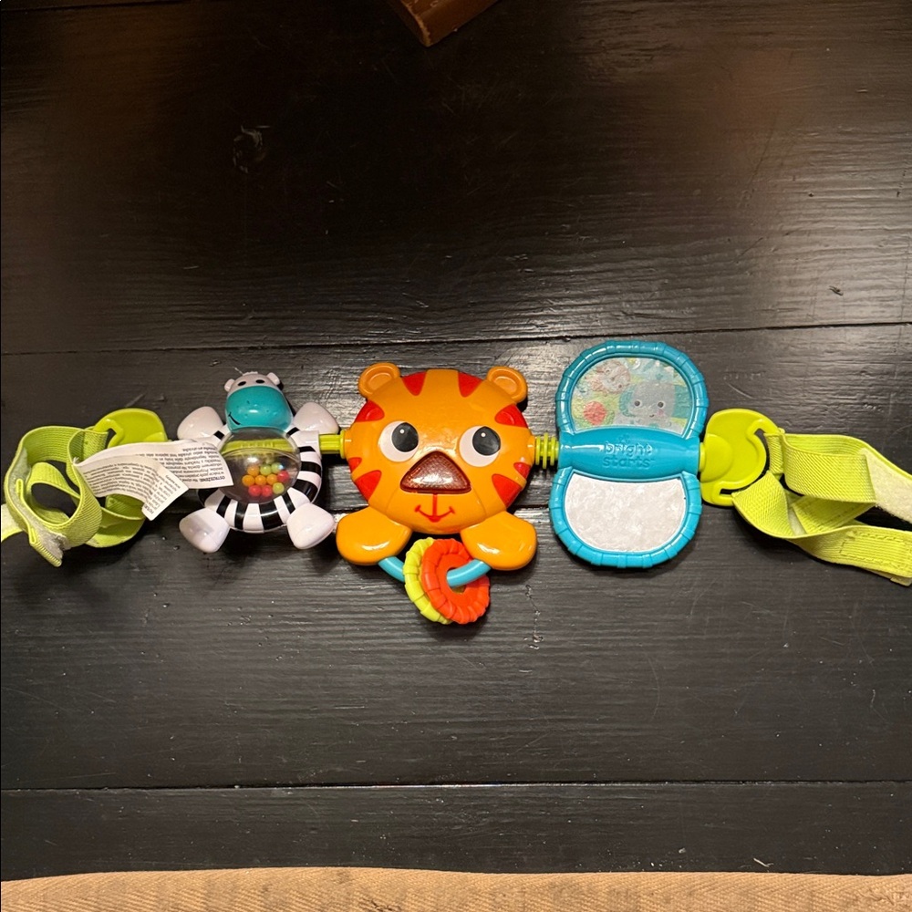 Bright Starts Tiger and Animal Baby Stroller Toy Strap